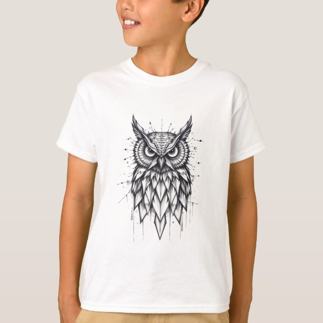 camiseta de diseño de búho 3 (Anverso)