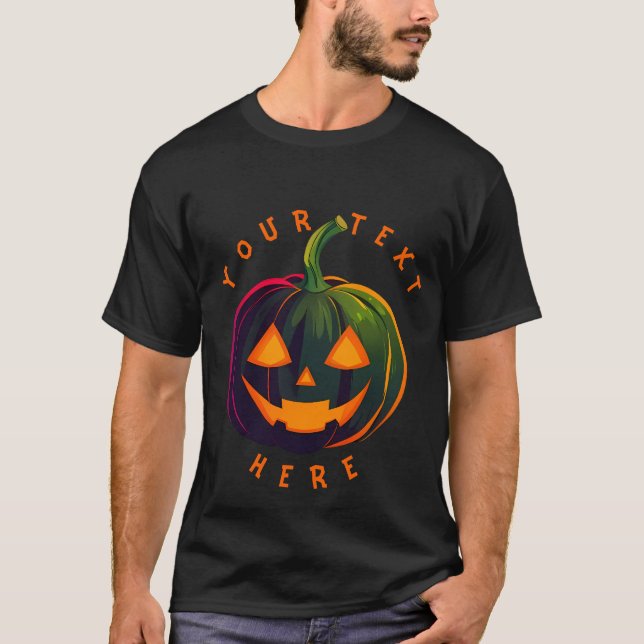 Camiseta de diseño de calabaza de Halloween (Anverso)