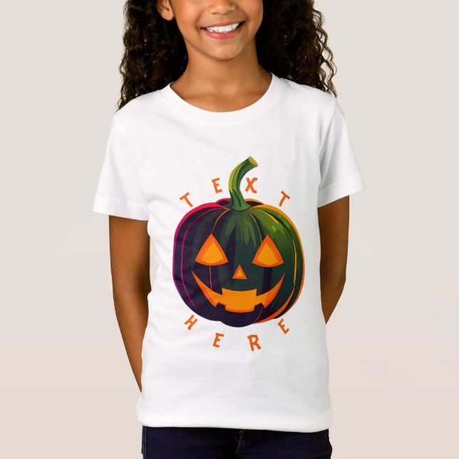 Camiseta de diseño de calabaza de Halloween (Anverso)