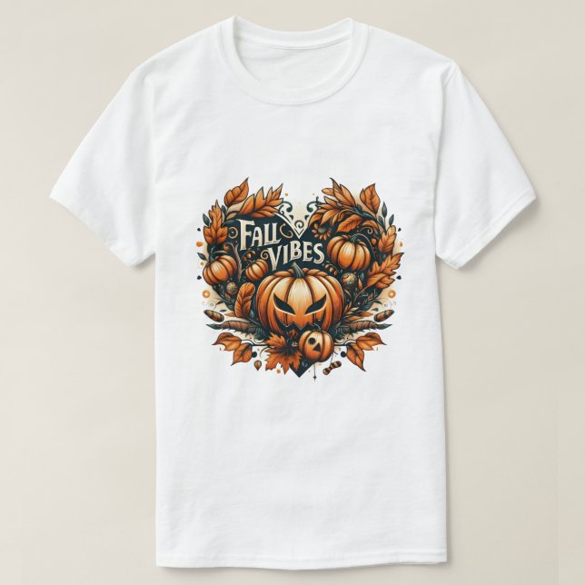Camiseta de diseño de calabaza de Halloween para F (Diseño del anverso)