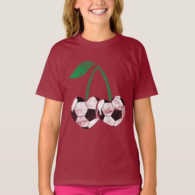 Camiseta de diseño de cerezo de fútbol de moda con (Anverso)