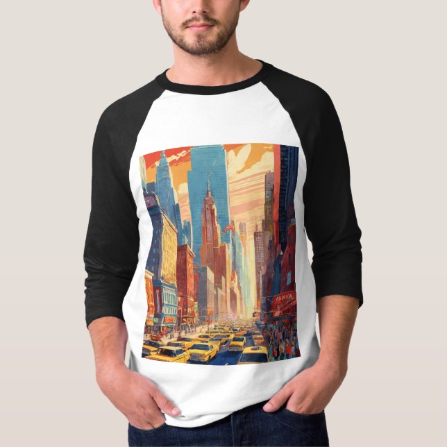 Camiseta de diseño de ciudad de tránsito urbano" (Anverso)