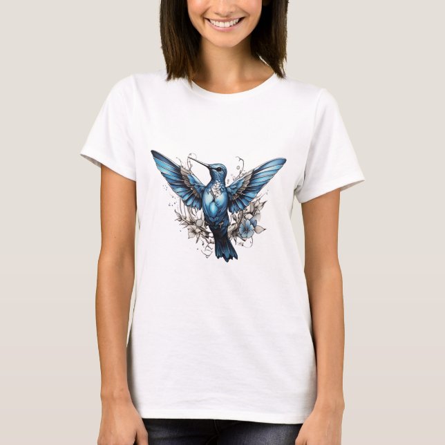 Camiseta de diseño de colibrí (Anverso)