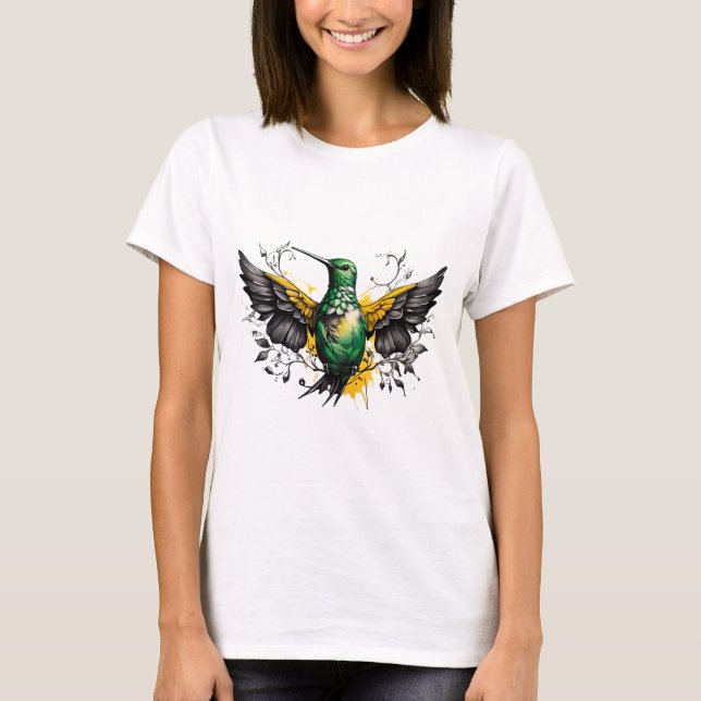 Camiseta de diseño de colibrí (Anverso)