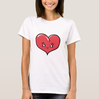 Camiseta de diseño de corazón de burbuja feliz