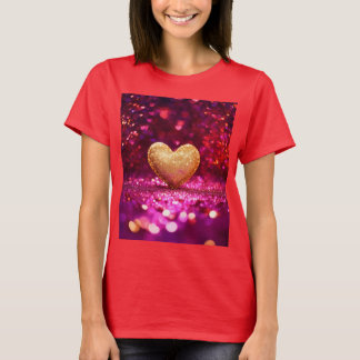 Camiseta de diseño de corazón elegante