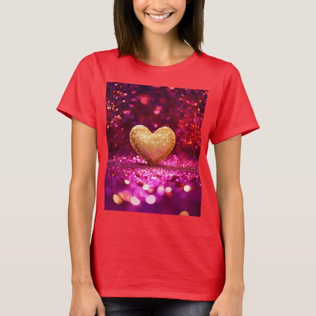 Camiseta de diseño de corazón elegante (Anverso)