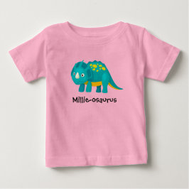 Camiseta de diseño de dinosaurios de nombre de su 