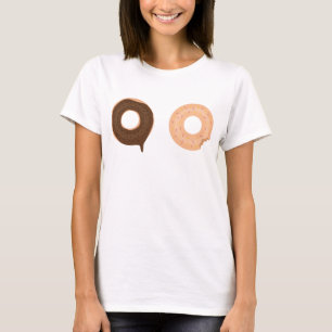 Camiseta de diseño de dos donuts lindo y divertido