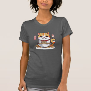 Camiseta de diseño de fideos para consumo de gato 
