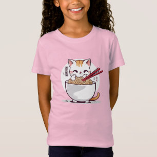 Camiseta de diseño de fideos para consumo de gato 