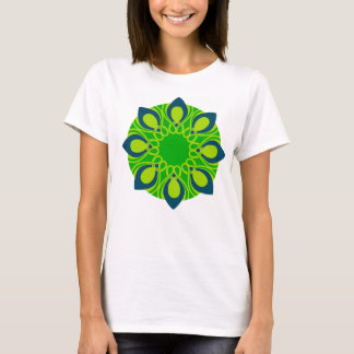 camiseta de diseño de flor oriental de moda