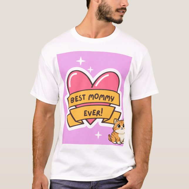 Camiseta de diseño de gato bonito (Anverso)