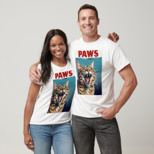 Camiseta de diseño de gato de PAWS