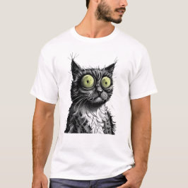 Camiseta de diseño de gato enloquecida