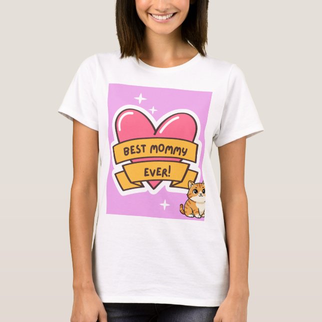 Camiseta de diseño de gato lindo (Anverso)