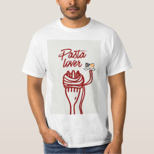 camiseta de diseño de gato y amante de la pasta