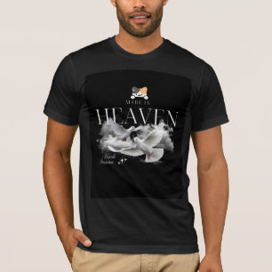 camiseta de diseño de gato y cielo lindo