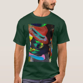 Camiseta de diseño de gorra abstracto de neón mult