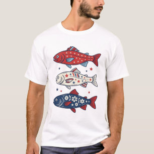Camiseta de diseño de grabado vintage de tres pece