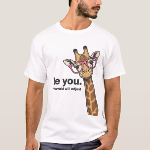 Camiseta de diseño de grabado vintage Giraffe Be Y