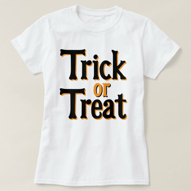 Camiseta de diseño de Halloween Trick o Treat (Diseño del anverso)