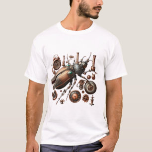 Camiseta de diseño de insectos Steampunk