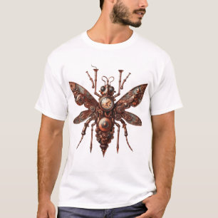 Camiseta de diseño de insectos Steampunk