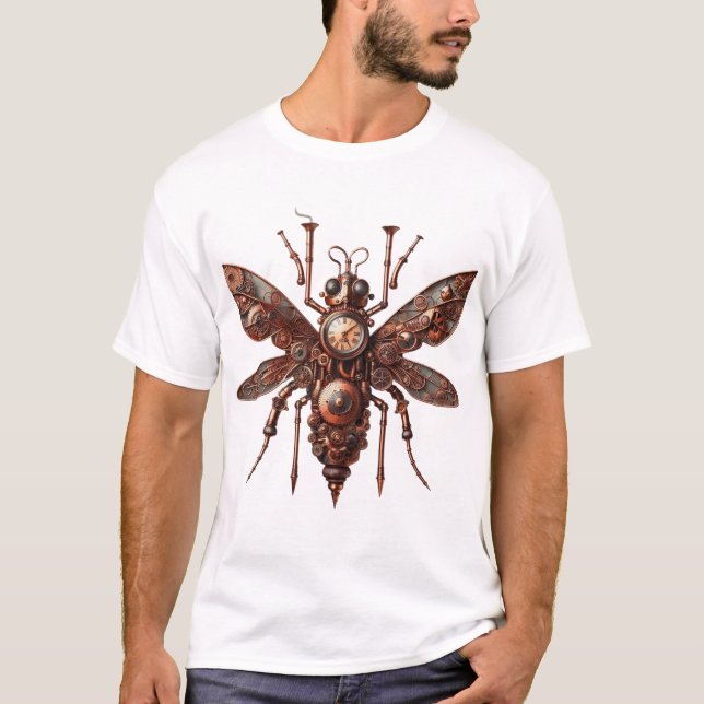 Camiseta de diseño de insectos Steampunk (Anverso)