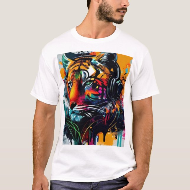 Camiseta de diseño de león (Anverso)