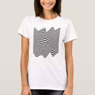 camiseta de diseño de líneas onduladas