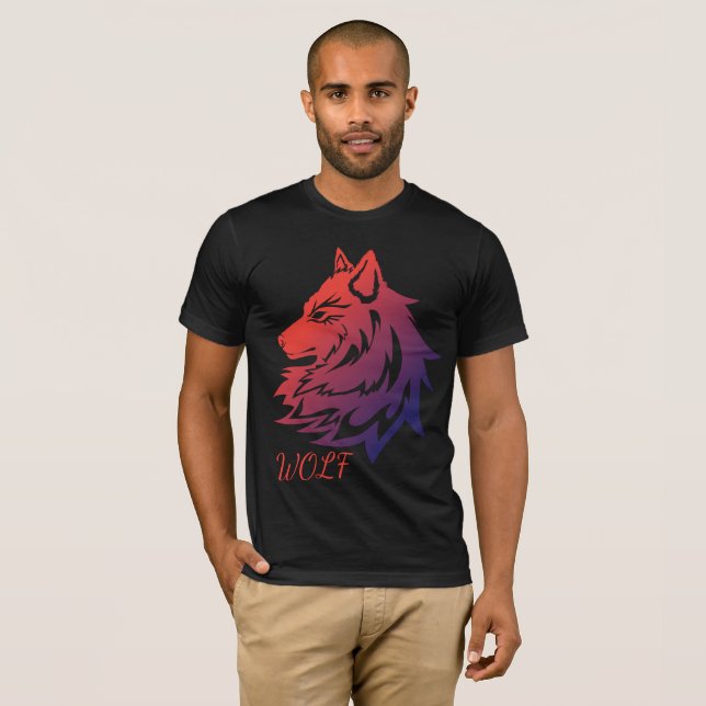 camiseta de diseño de lobo (Anverso completo)