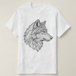 Camiseta de diseño de lobo