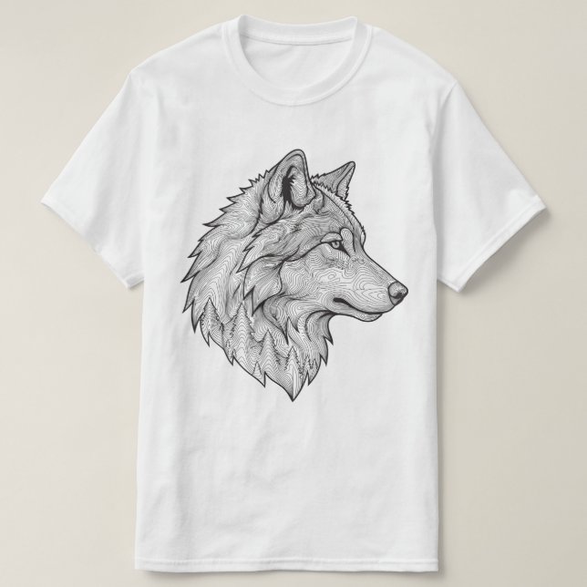 Camiseta de diseño de lobo (Diseño del anverso)