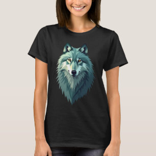 Camiseta de diseño de lobo poligonal - Geométrico 