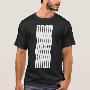 Camiseta de diseño de logotipo ondulado y negrita