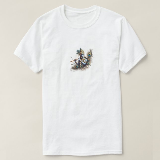 Camiseta de diseño de Lord Krishna para hombres (Diseño del anverso)
