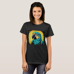 Camiseta de diseño de loro para mujeres