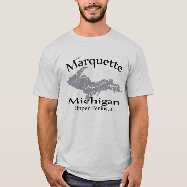 Camiseta de diseño de Mapa de Márquez Michigan (Anverso)