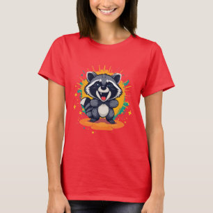 camiseta de diseño de mapache 3