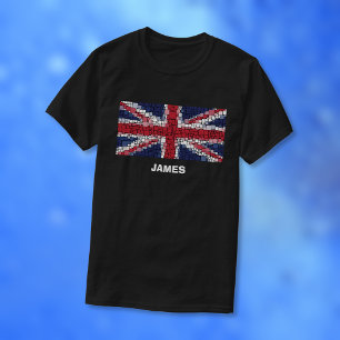 Camiseta de diseño de mosaico de bandera de la Uni