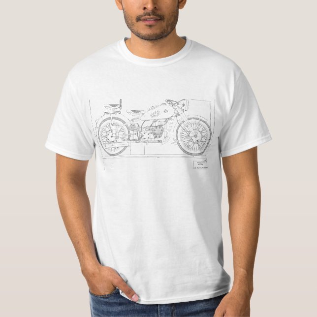 Camiseta de diseño de motocicleta de época (Anverso)