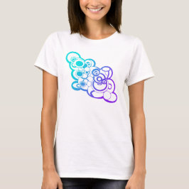 Camiseta de diseño de nube ombre