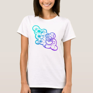 Camiseta de diseño de nube ombre