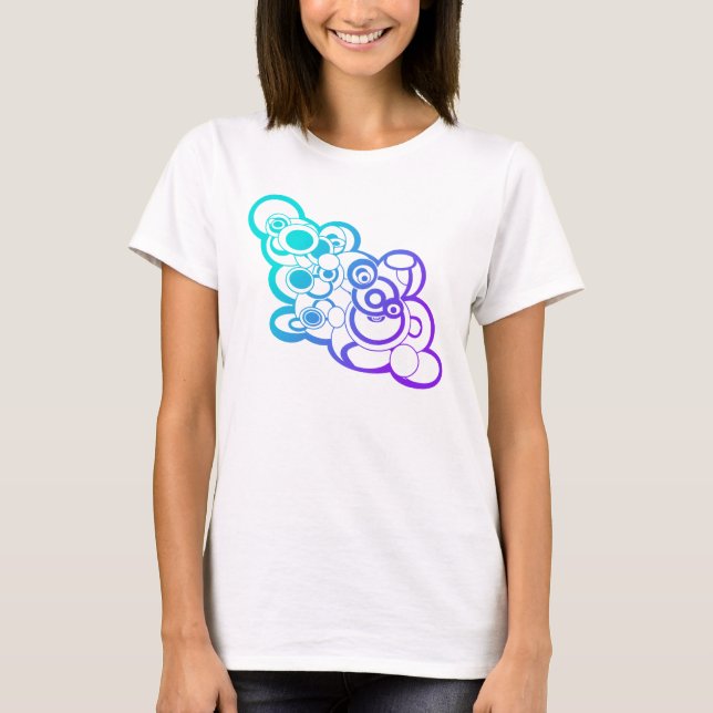 Camiseta de diseño de nube ombre (Anverso)