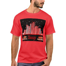 Camiseta de diseño de paisajes urbanos de Chicago