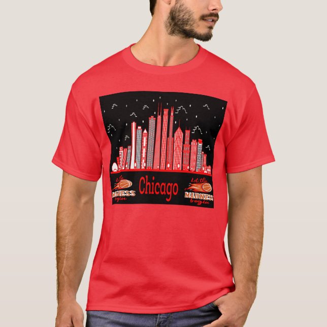 Camiseta de diseño de paisajes urbanos de Chicago (Anverso)