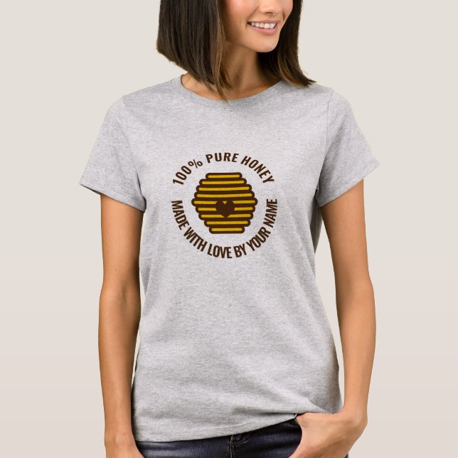 Camiseta de diseño de panal de abeja para apiculto (Anverso)