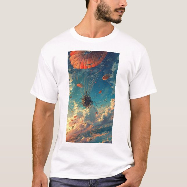 Camiseta de diseño de paracaídas en mal funcionami (Anverso)