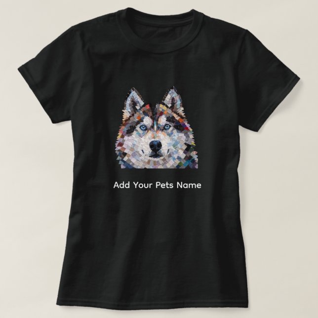 Camiseta de diseño de perro Husky (Diseño del anverso)